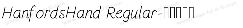 HanfordsHand Regular字体转换